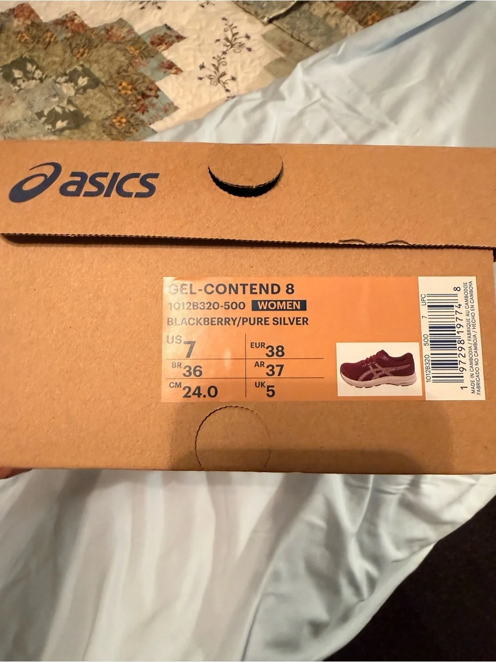 ASICS GEL-Contend 8 Women’s Running Shoes Blackberry/Pure Silver Size 7 NWT
